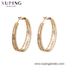 94885 xuping einkaufen online einfachen stile elegant multiplizieren hoop ohrringdraht mit 18k vergoldet